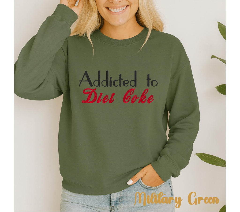 Addicted to Diet Coke Embroidered Sweatshirt – Cozy & Iconic